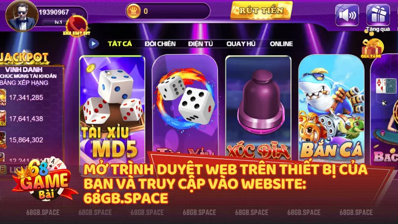 Các bước đăng nhập 68 Game Bài qua trang clarke.sa.com